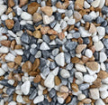 Galet HAWAI en marbre blanc crème et gris