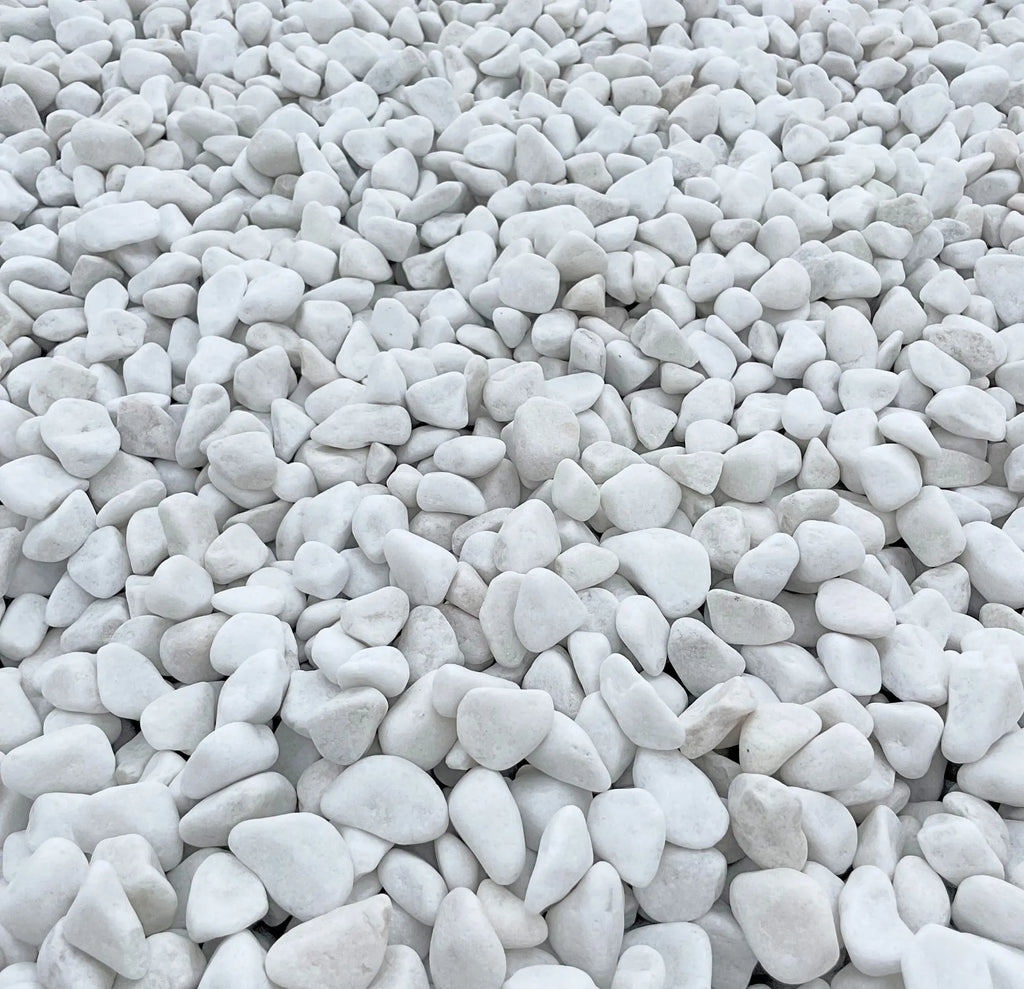 Galet Blanc Pur en Marbre – Galet décoratif