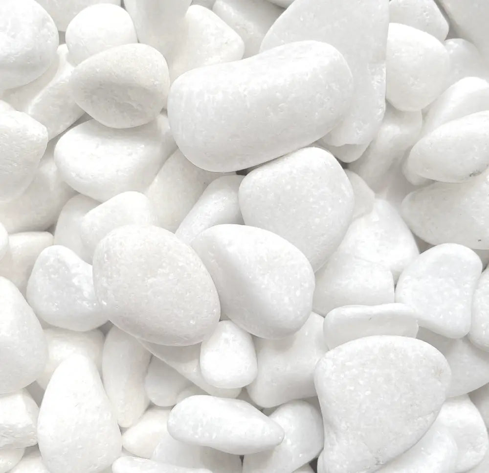 Galet Blanc Pur en Marbre – Galet décoratif