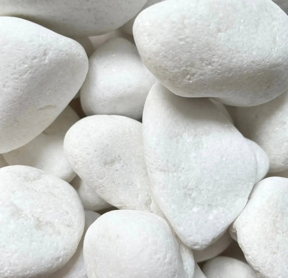 Galet Blanc Pur en Marbre – Galet décoratif