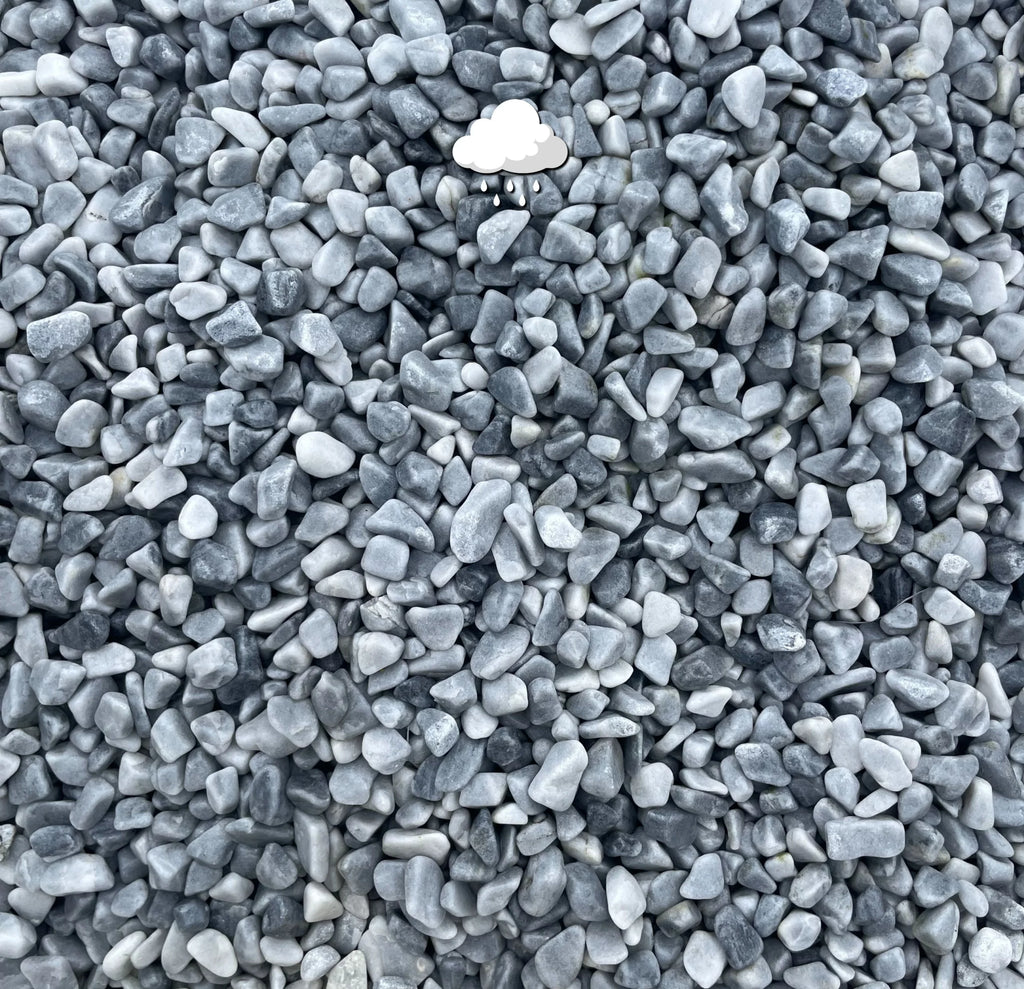 Galet Gris Bleuté en marbre mouillée