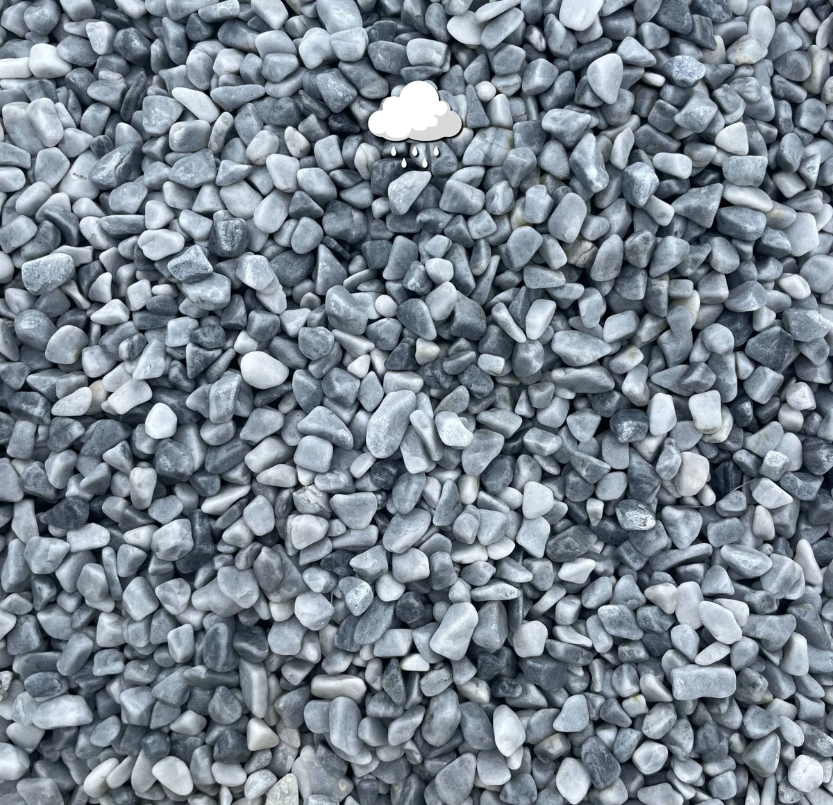 Galet Gris Bleuté en marbre mouillée