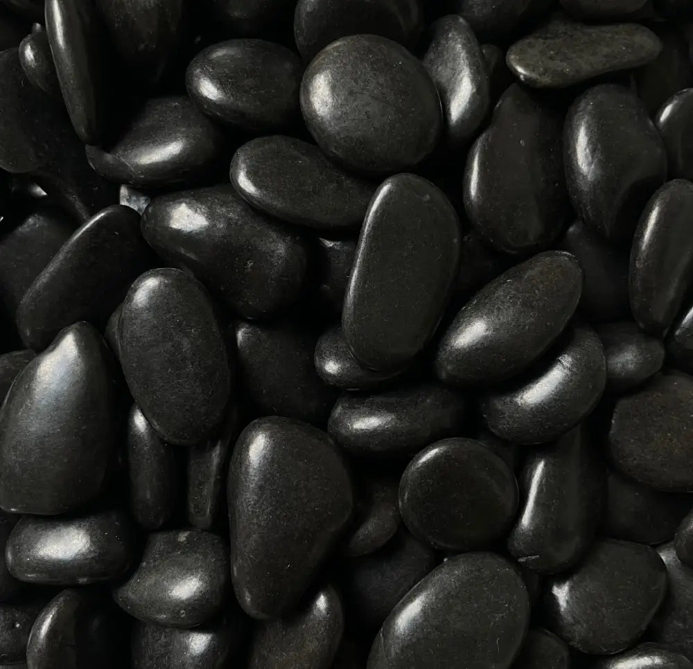Galet noir verni décoratif pour jardin 12/24mm